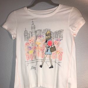 White graphic t-shirt